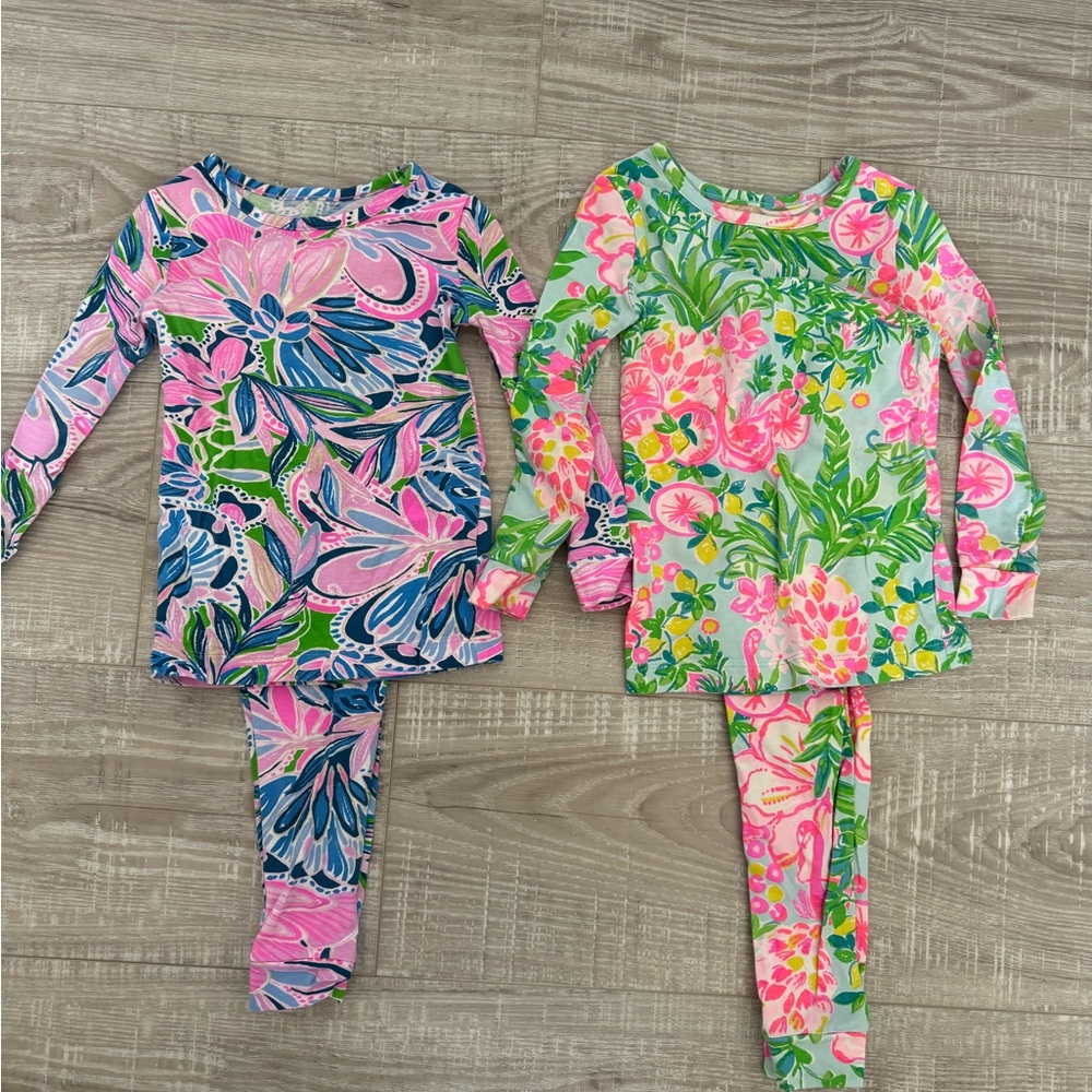 Lily Pulitzer Floral Long Sleeve Kids' Pajamas